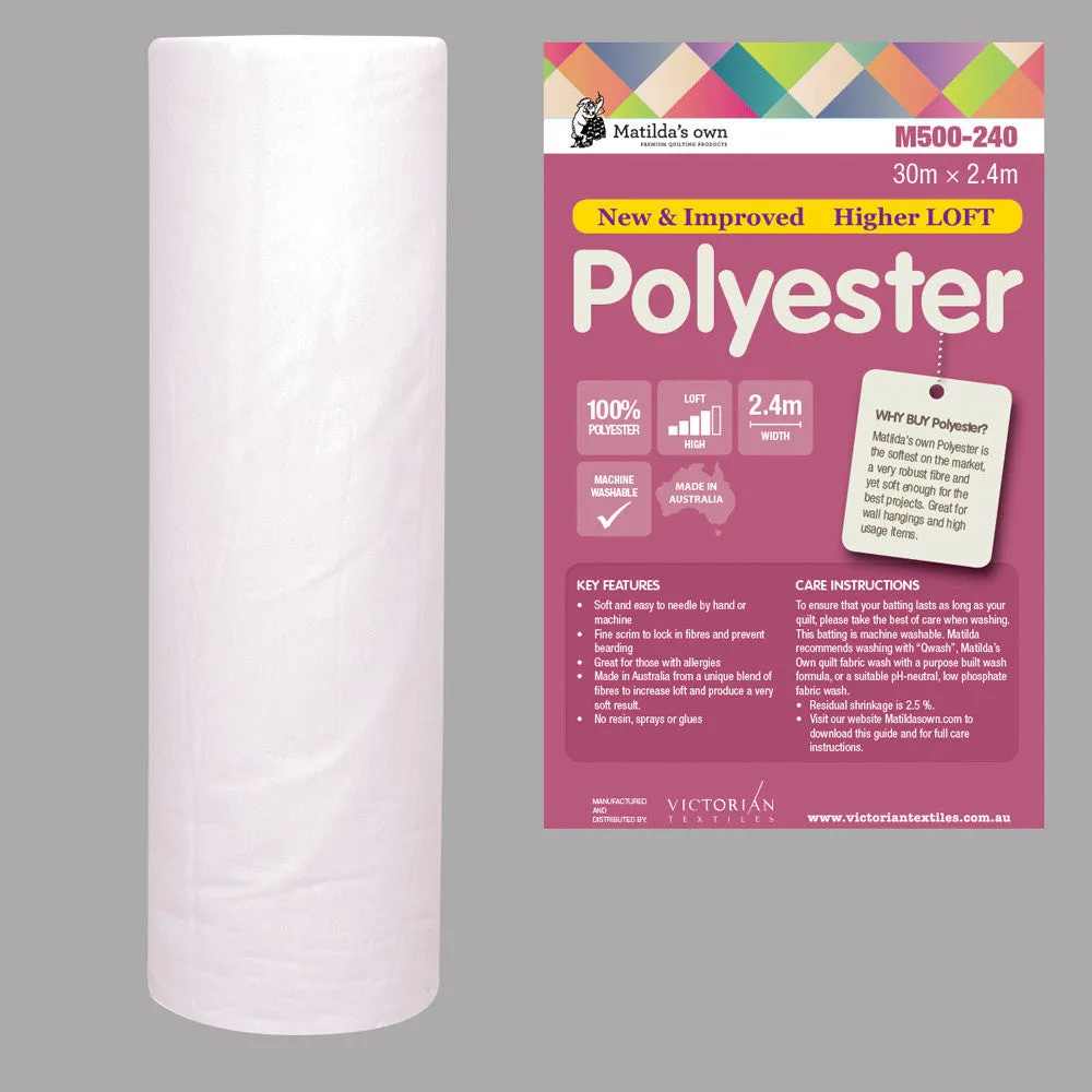 100% Polyester Batting White