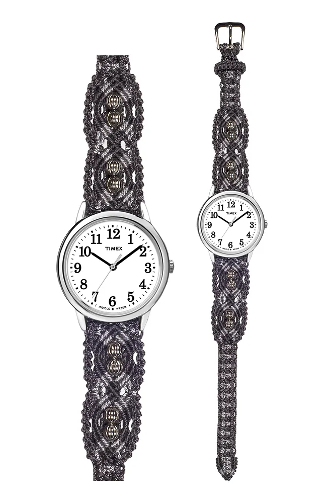 104G - Wide with Timex Silver Easy Reader Watch