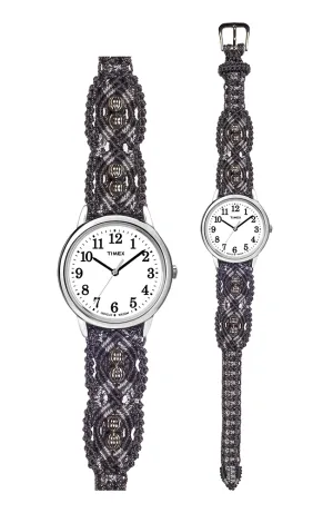 104G - Wide with Timex Silver Easy Reader Watch