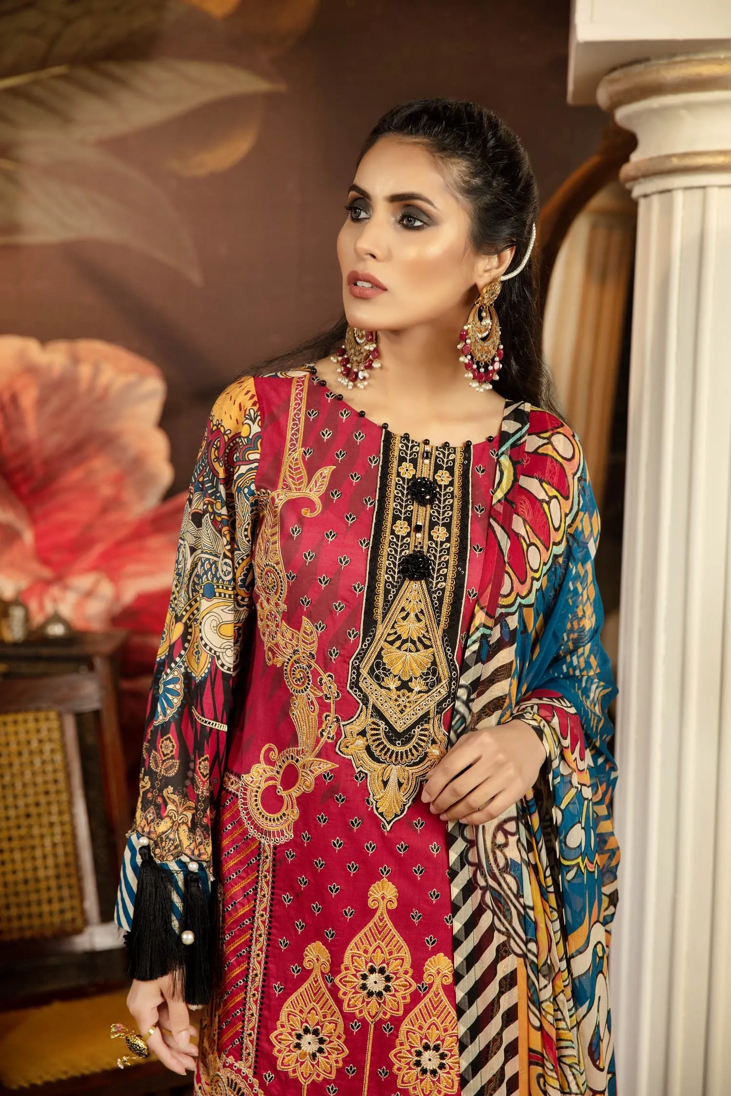 Adan's Libas Exclusive Lawn Collection 2021 – Wild Melon