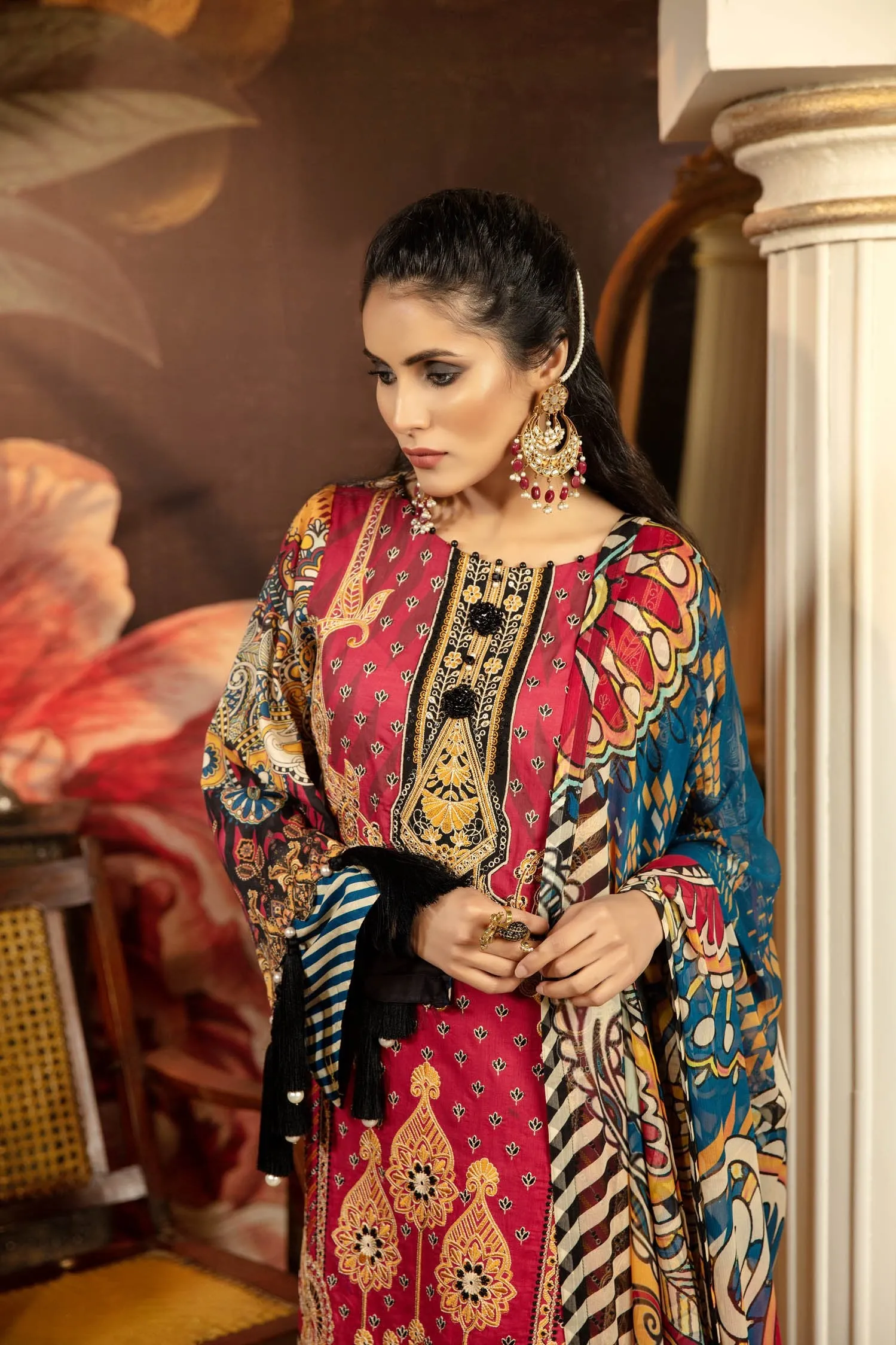 Adan's Libas Exclusive Lawn Collection 2021 – Wild Melon