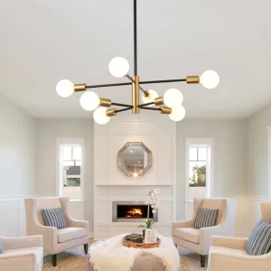 Ariyona 8-Light Dimmable Modern Sputnik Sphere Chandelier