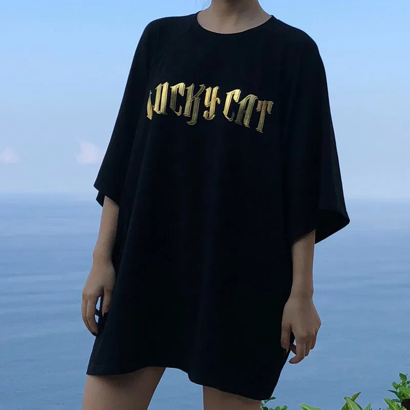benpaolv Lucky Cat Oversized T-Shirt