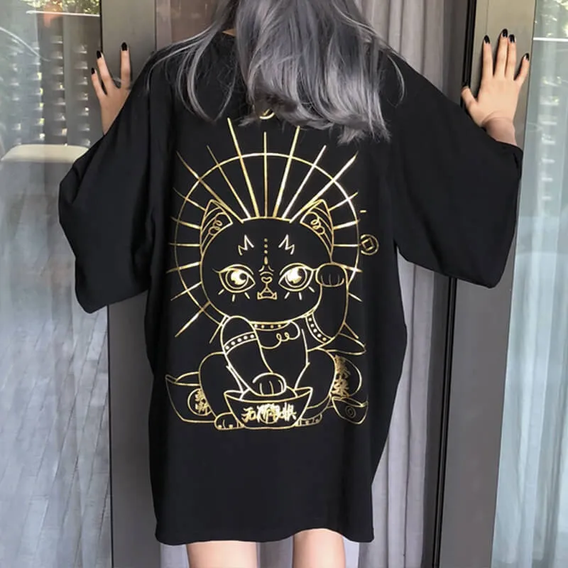 benpaolv Lucky Cat Oversized T-Shirt