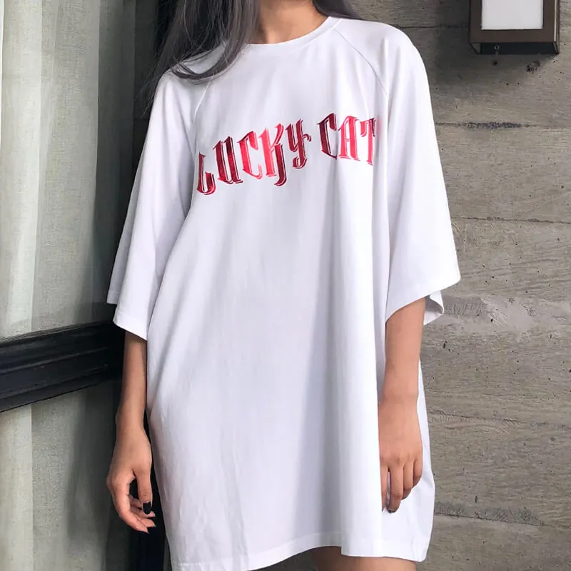 benpaolv Lucky Cat Oversized T-Shirt