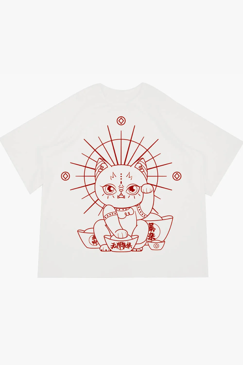 benpaolv Lucky Cat Oversized T-Shirt