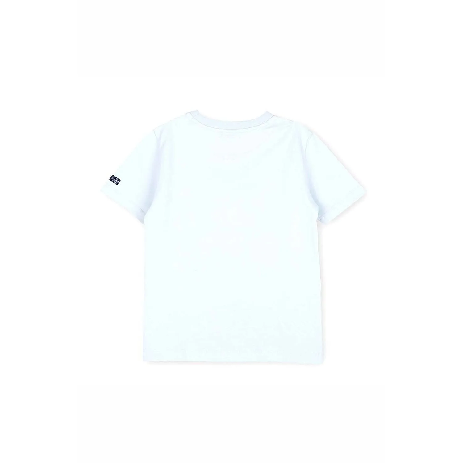 Bio Washed Cotton Blue Red With Orange T Shirt