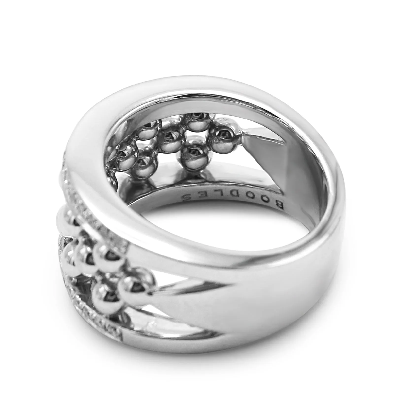 Boodles 18ct Diamond Circus Large-Bead Ring