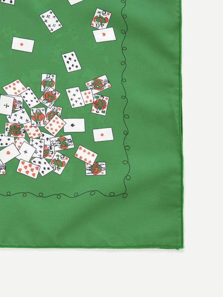 Card Print Bandana Scarf