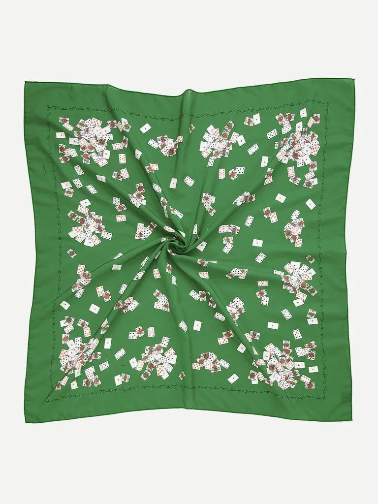 Card Print Bandana Scarf