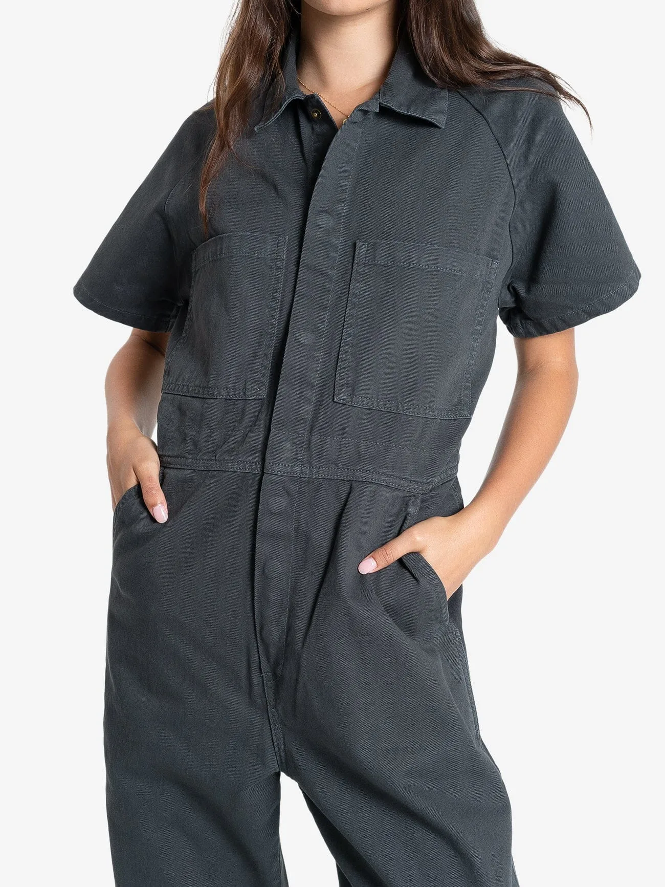 Carpenter Short Sleeve Coverall - Dark Charcoal