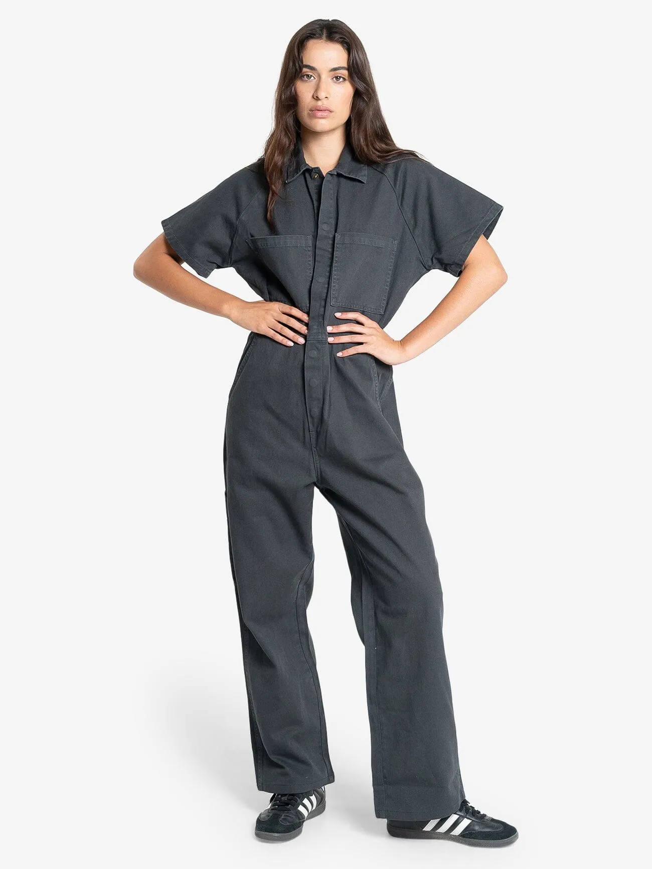 Carpenter Short Sleeve Coverall - Dark Charcoal