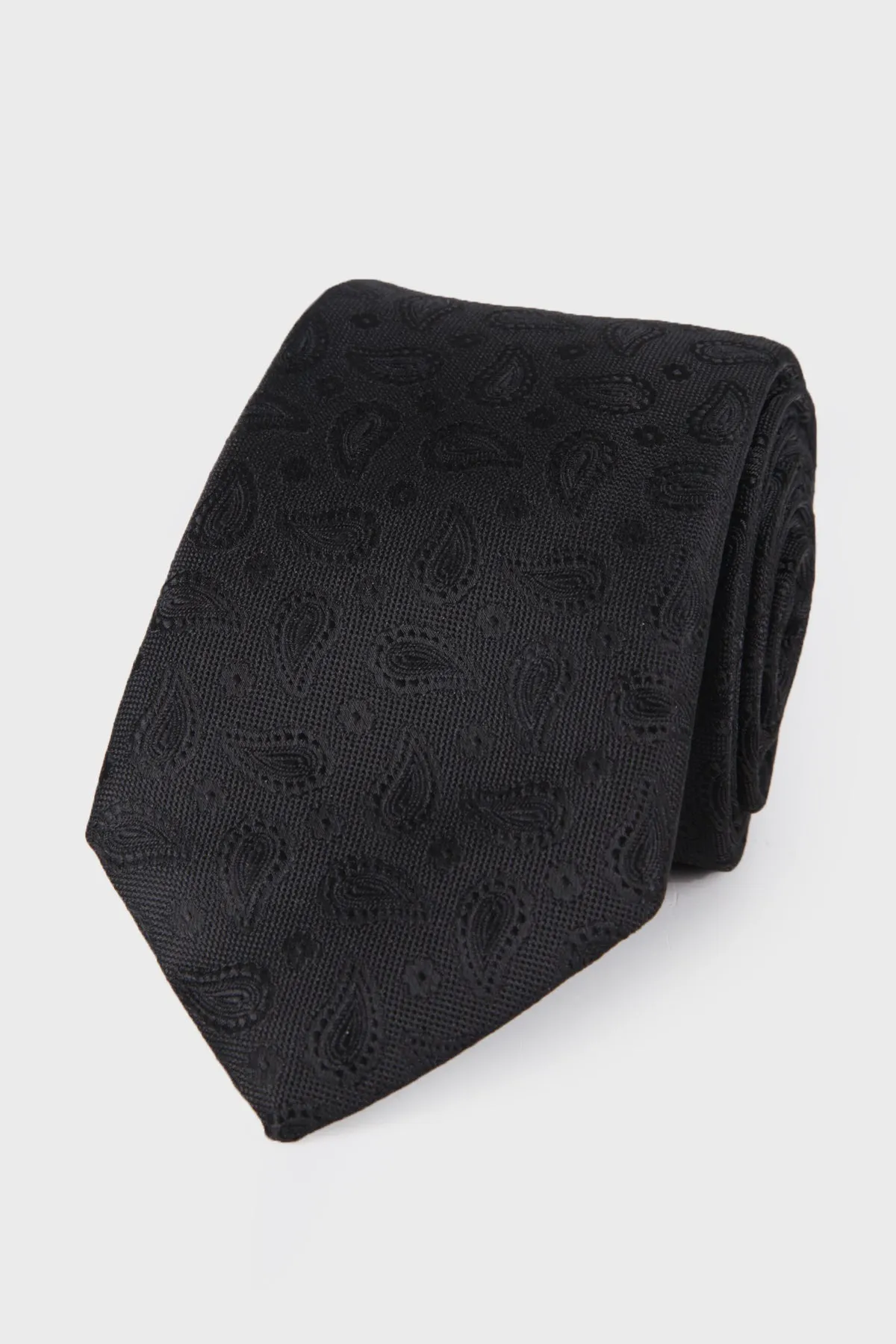 Casual 2.5-inch Slim Burgundy Tie, Black 18
