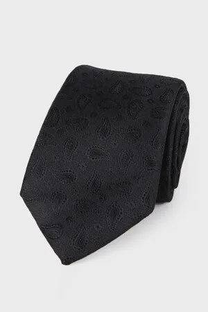Casual 2.5-inch Slim Burgundy Tie, Black 18