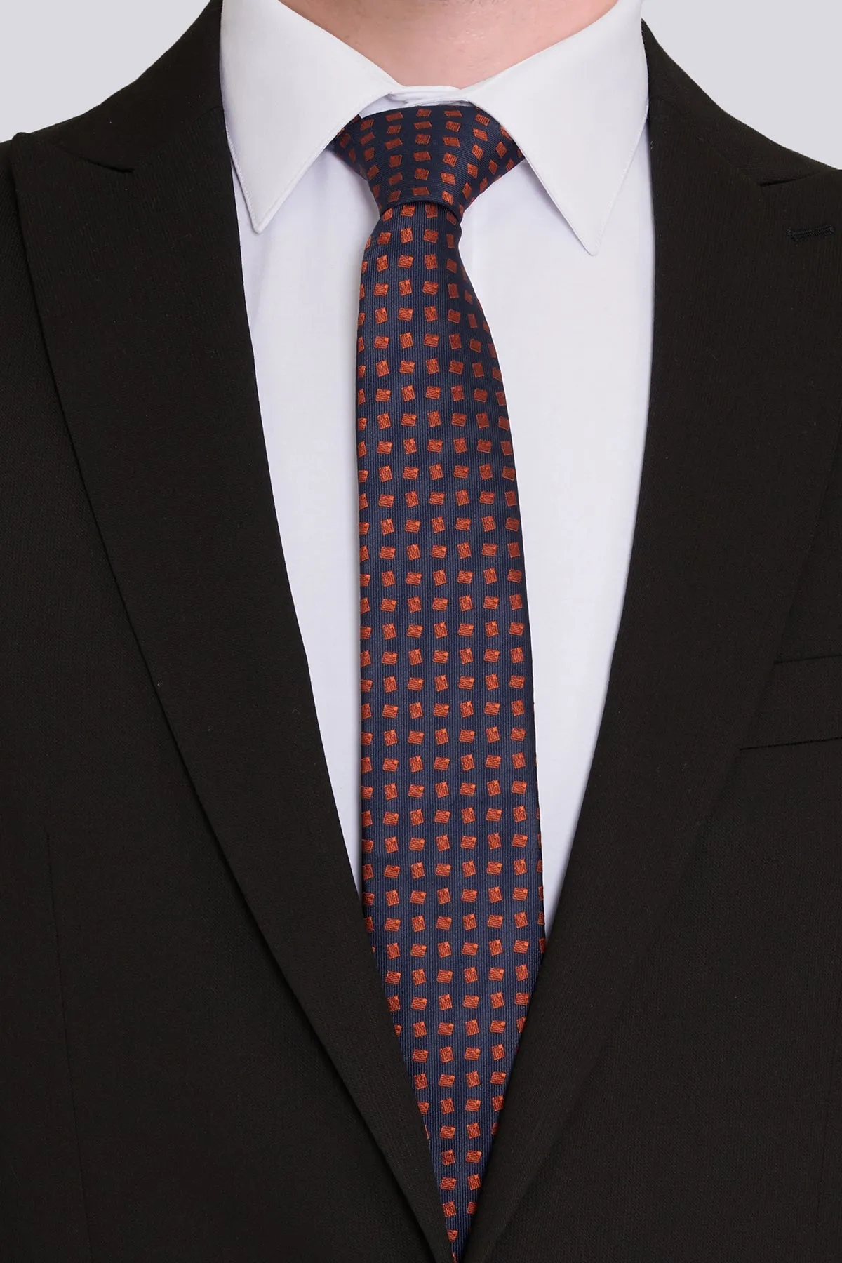 Casual 2.5-inch Slim Gold Tie, Orange 7