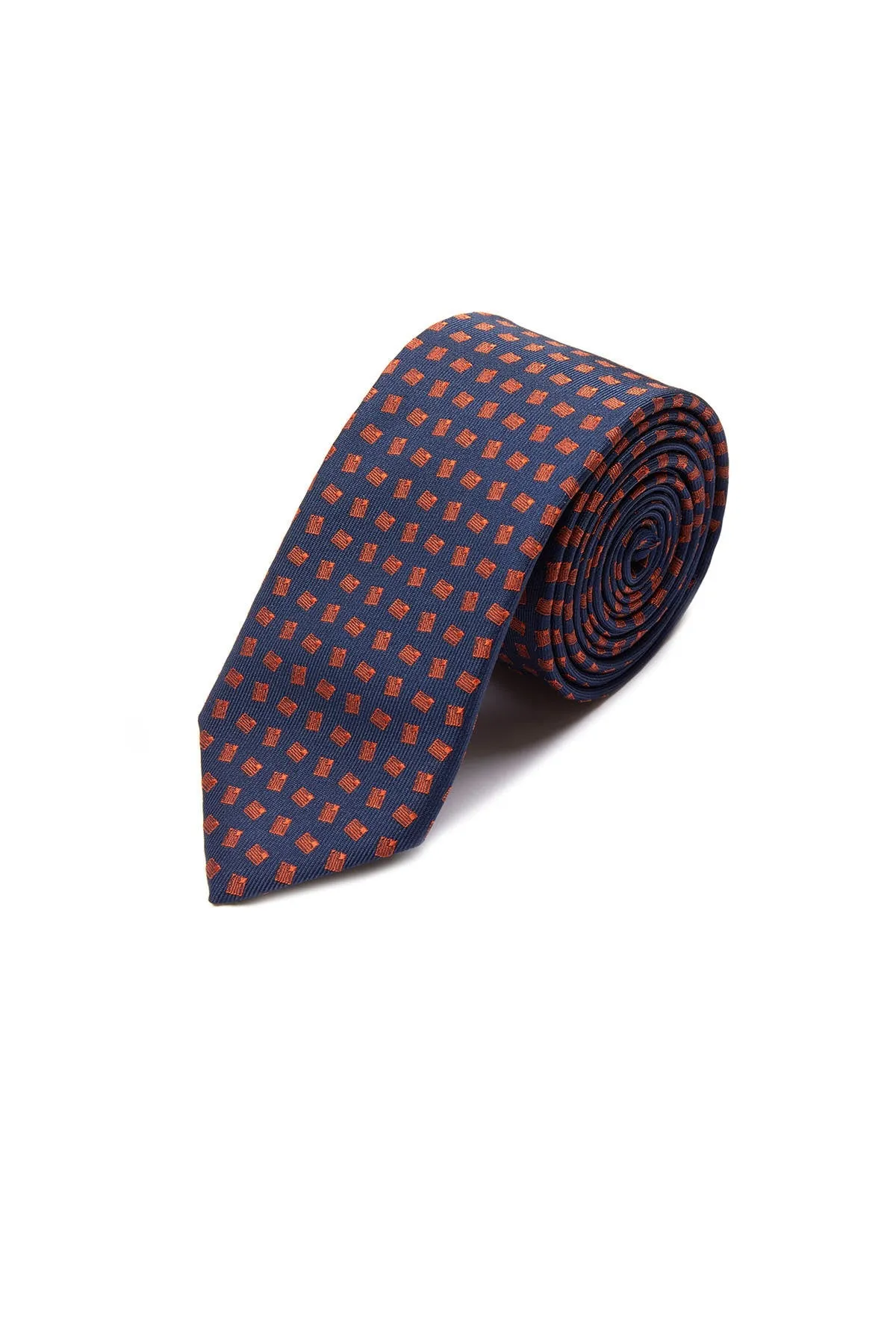 Casual 2.5-inch Slim Gold Tie, Orange 7