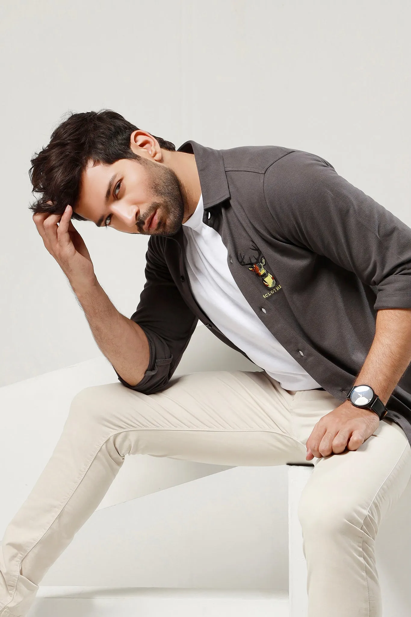 Casual Embroidered Shirt - S21 - MS0002R