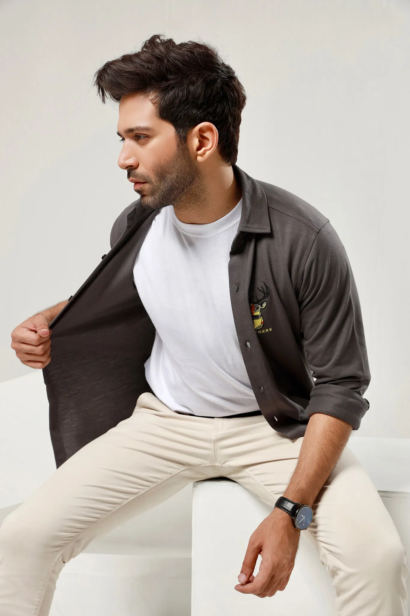 Casual Embroidered Shirt - S21 - MS0002R