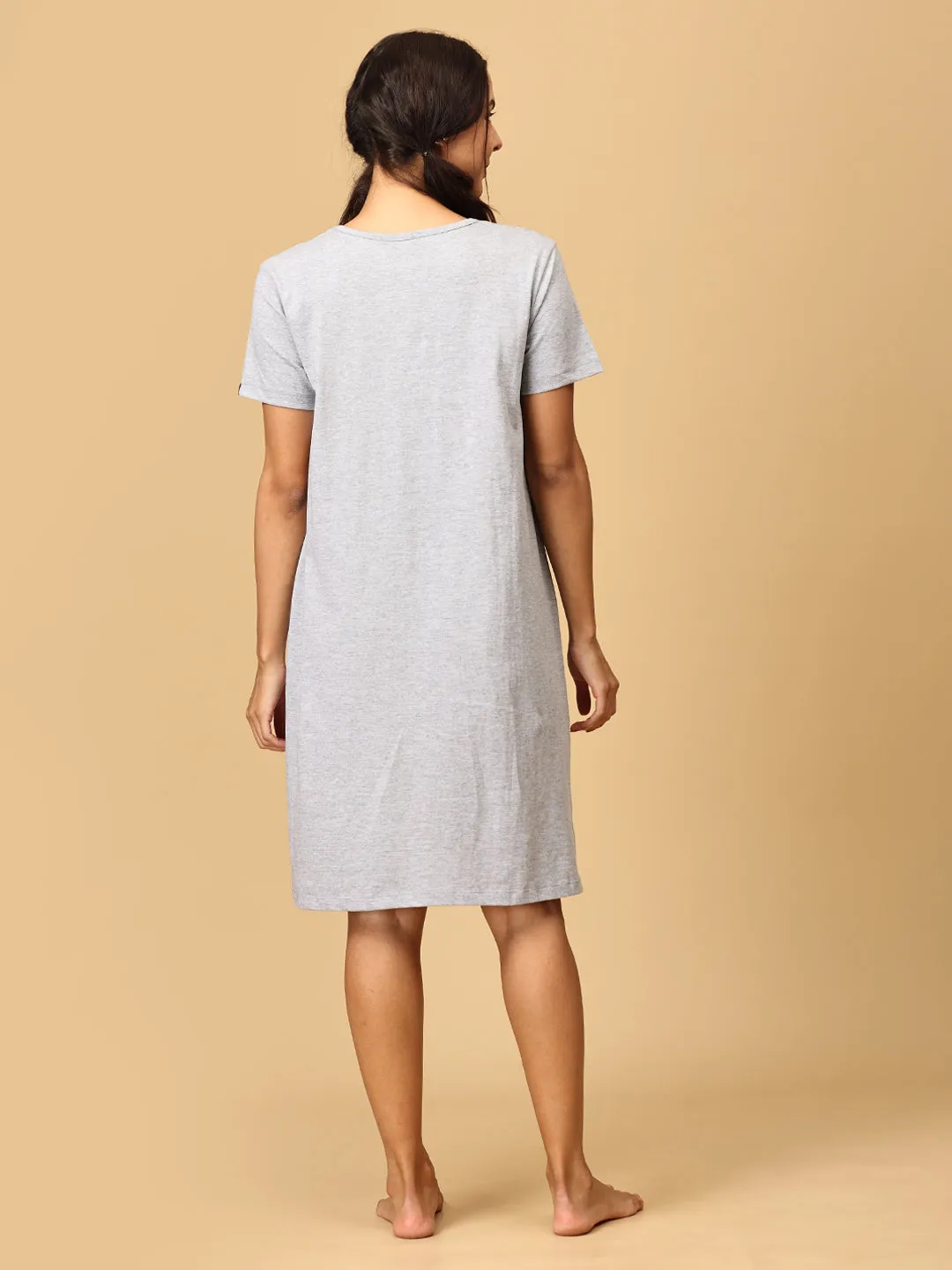 Combo Of Sleepy Mumma & Baby On Board Maternity T-Shirt Dress