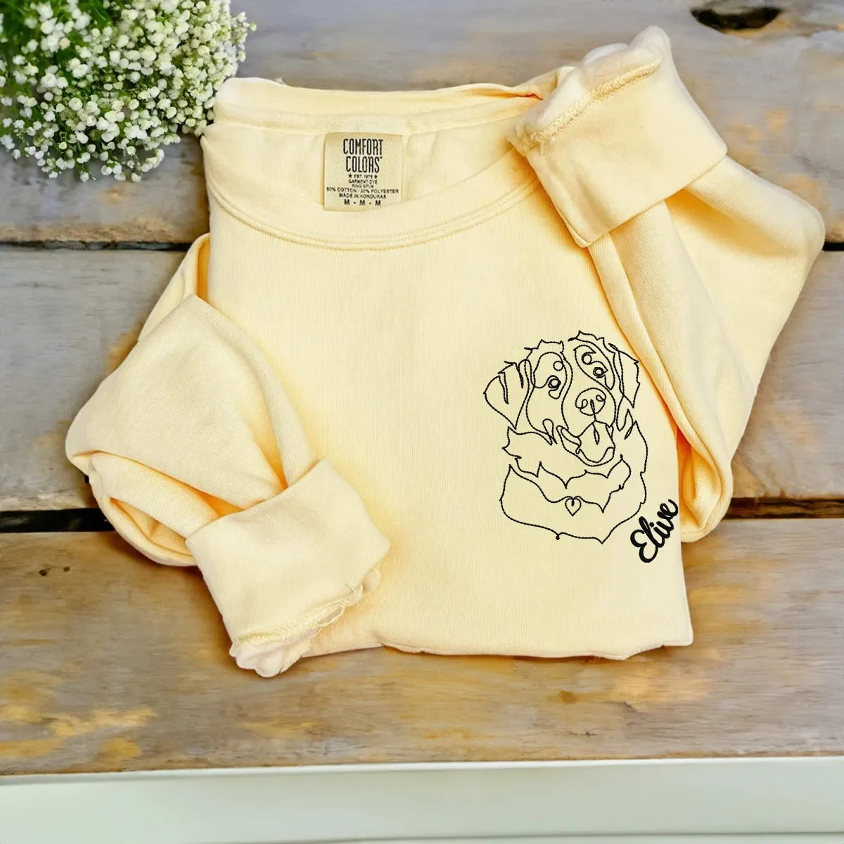 Comfort Color® Custom Embroidered Dog Mom Sweatshirt