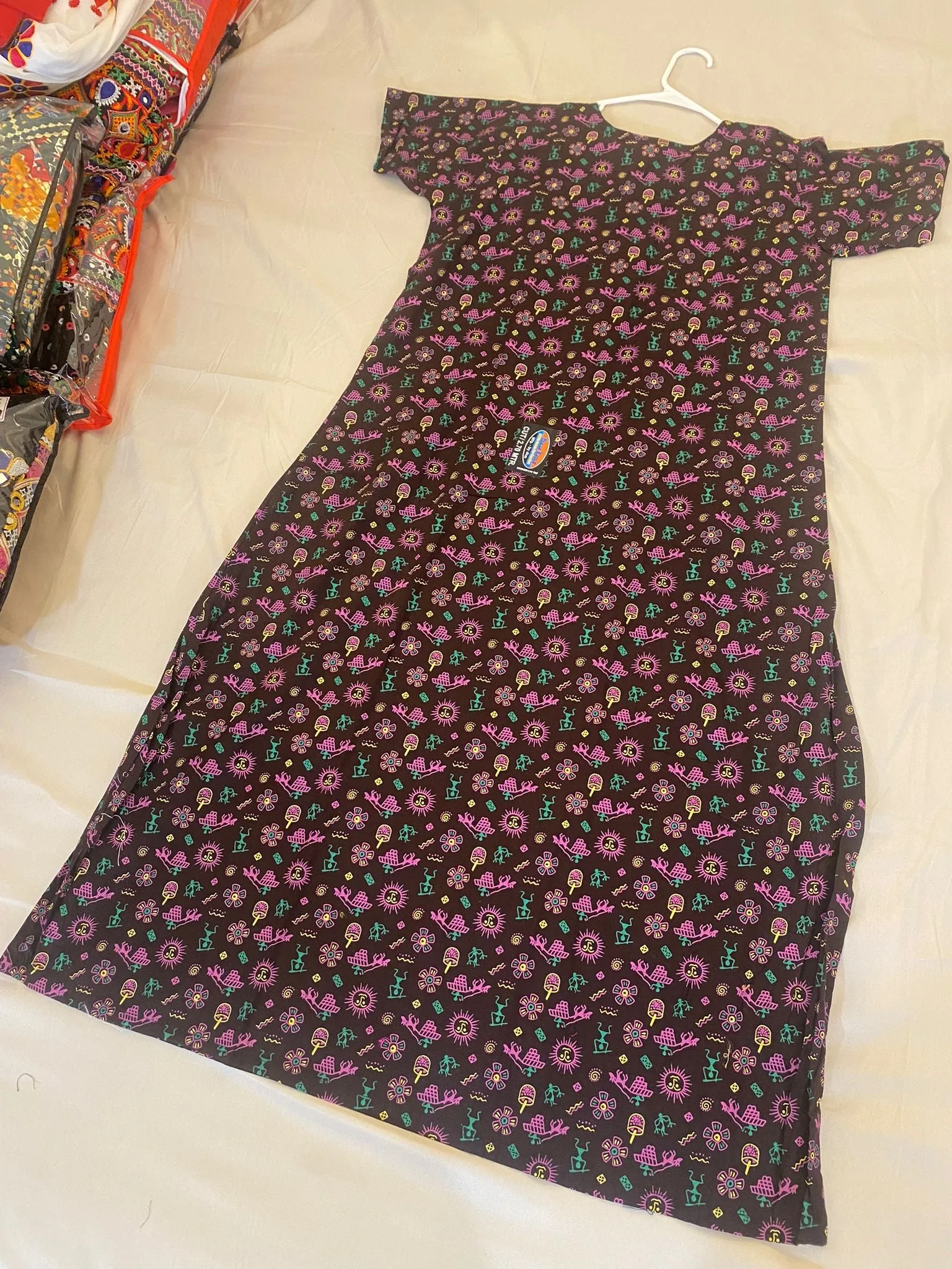 Comfy Brown Nighty with Full Design