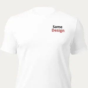 Custom Basic Embroidered T-Shirt with Same Design
