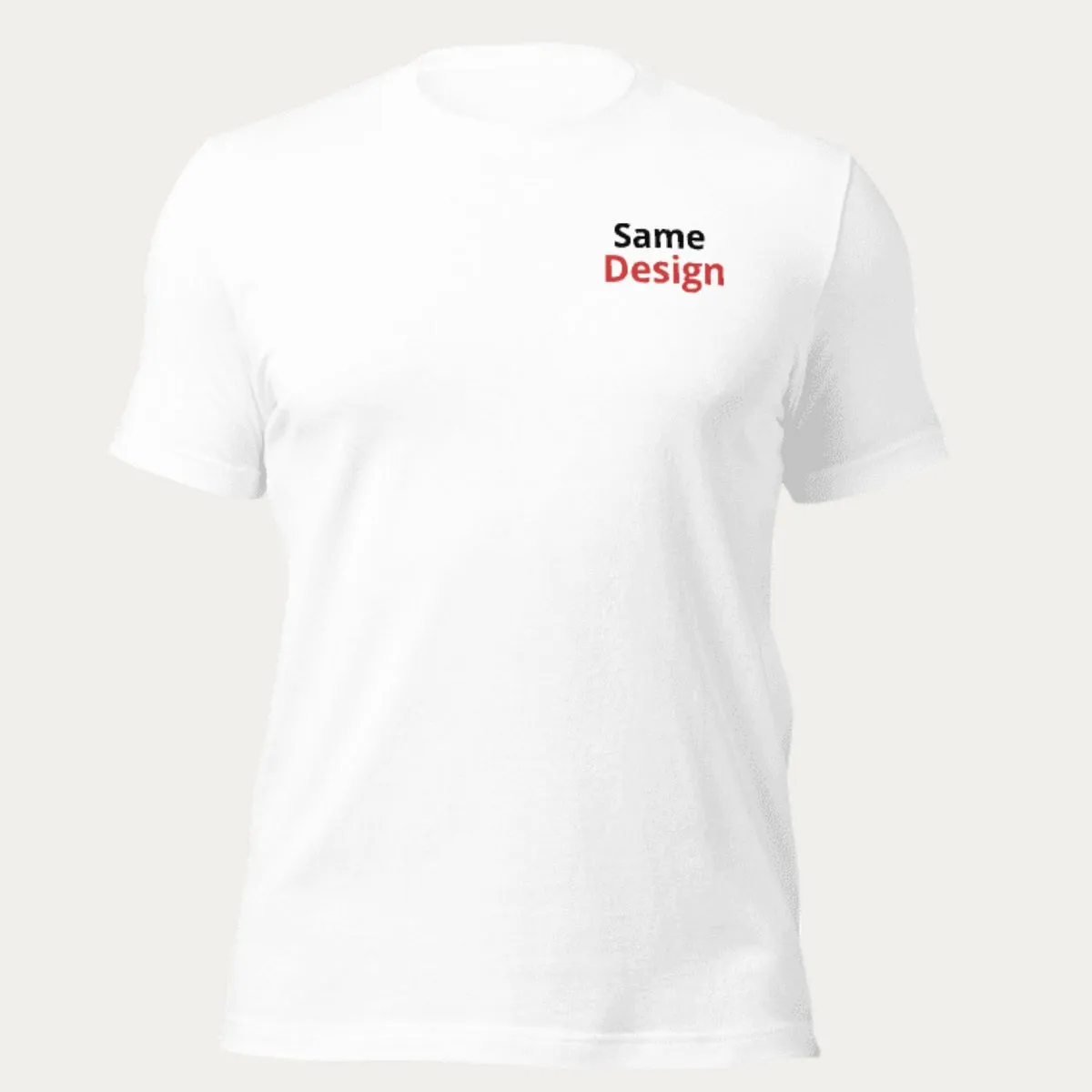 Custom Basic Embroidered T-Shirt with Same Design