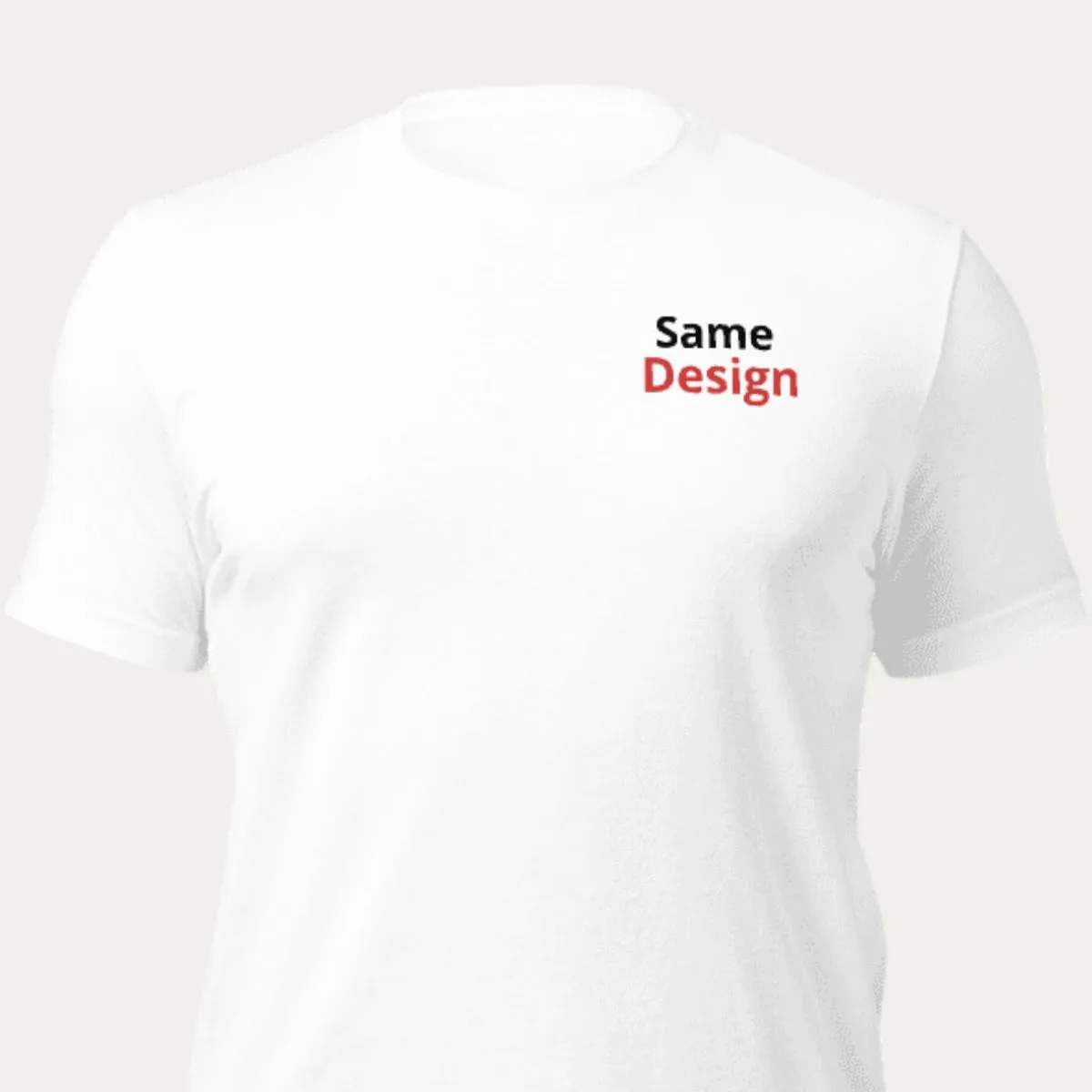 Custom Basic Embroidered T-Shirt with Same Design