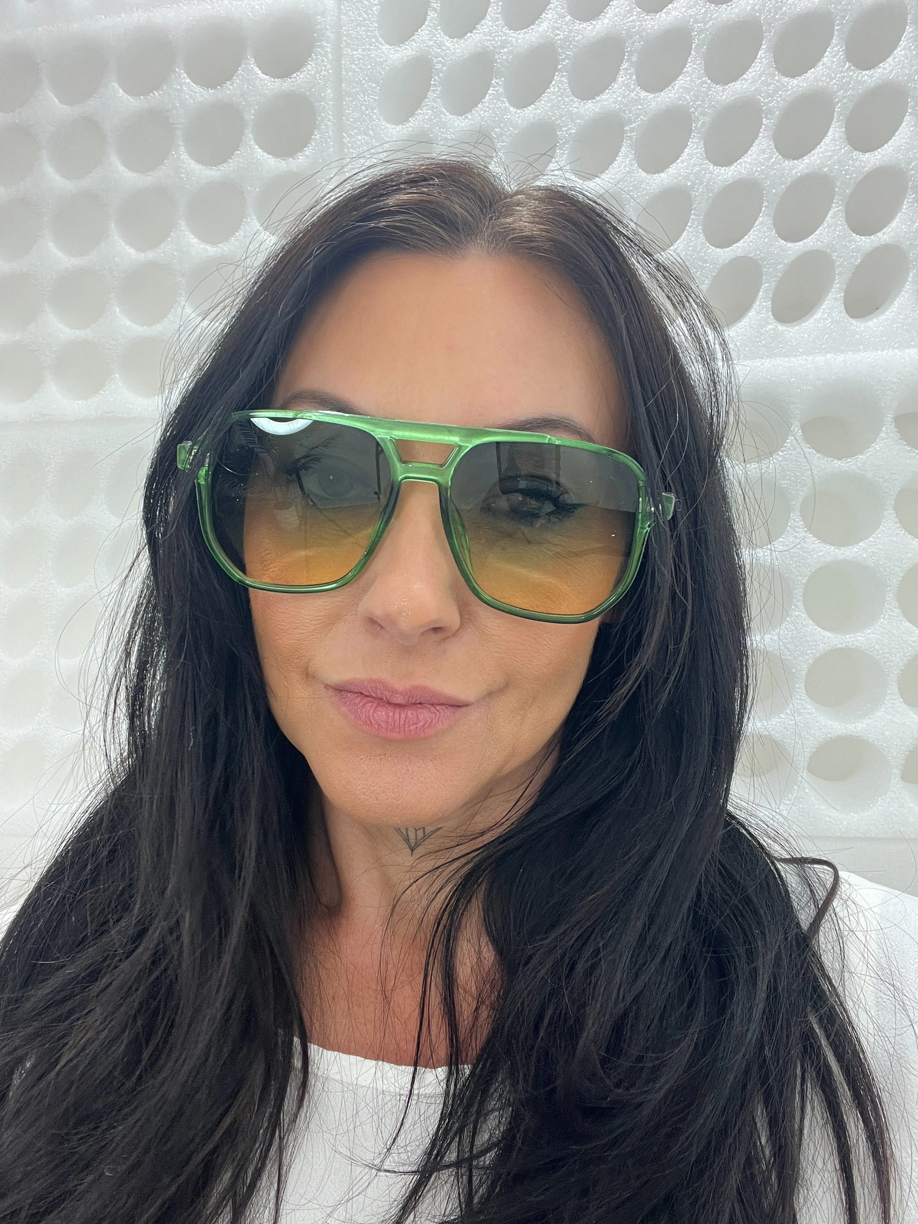 Dallas Aviator Sunglasses - Green/Leopard
