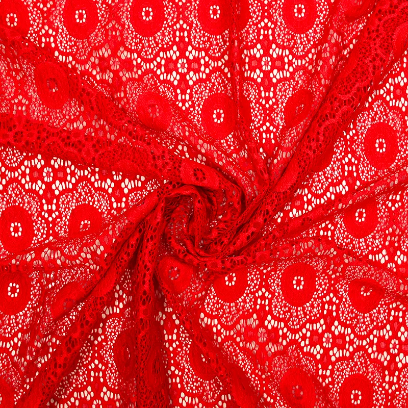 Dentelle polyester Marina rouge