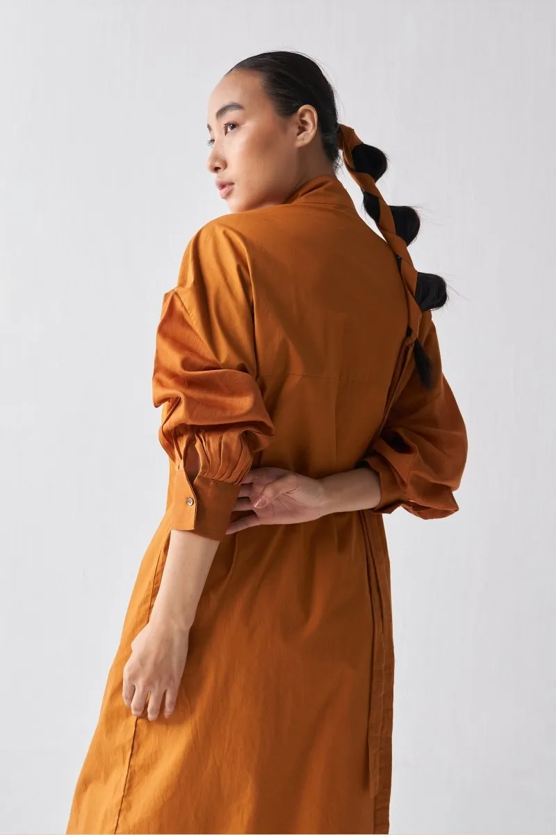 Drawstring Tunic Co ord - Rust