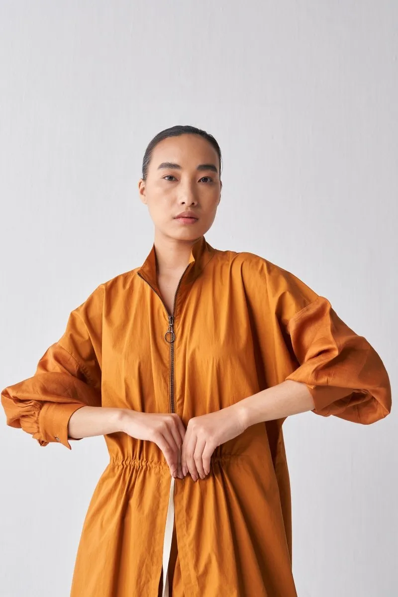 Drawstring Tunic Co ord - Rust