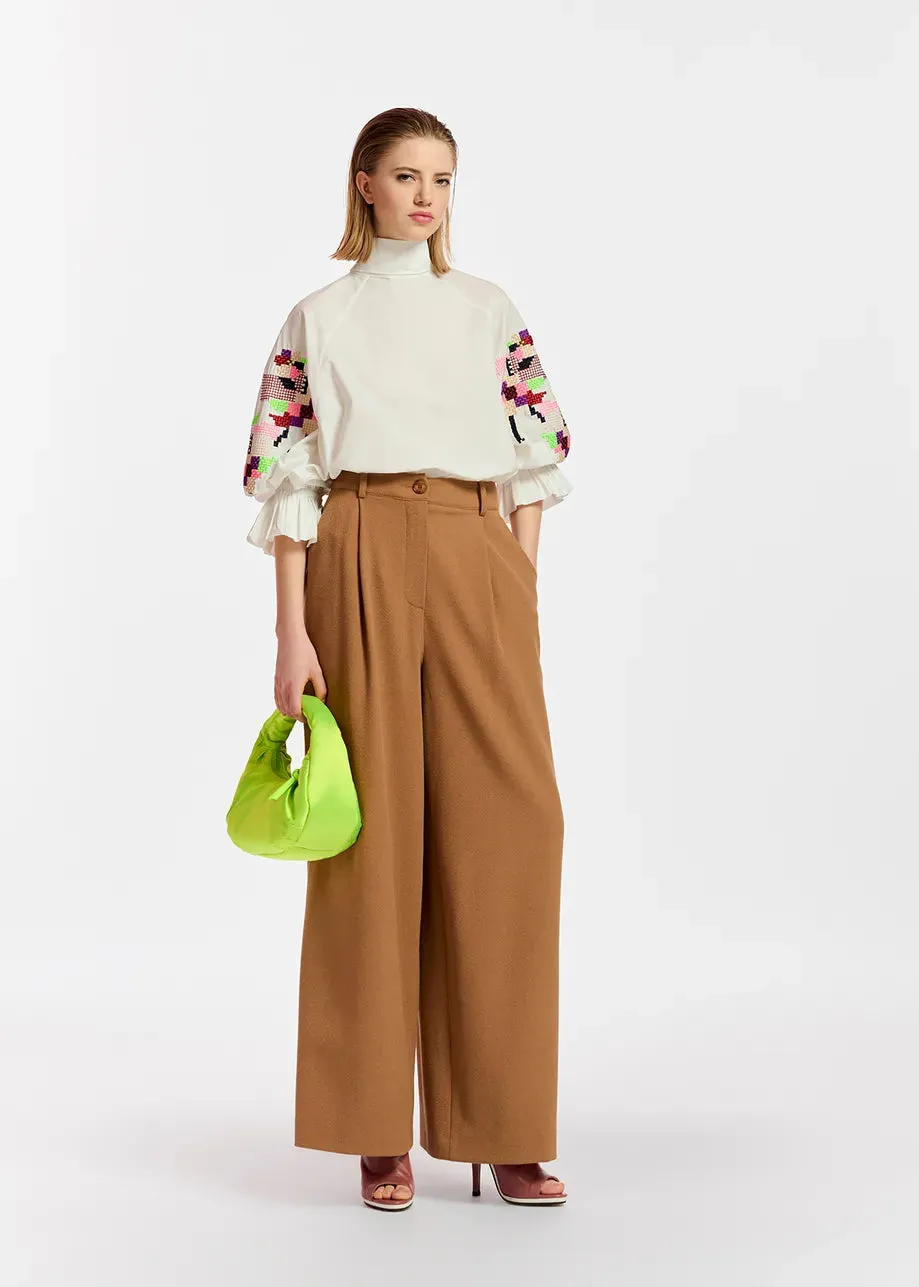 Essentiel Antwerp Eleanor Stitches Top in White