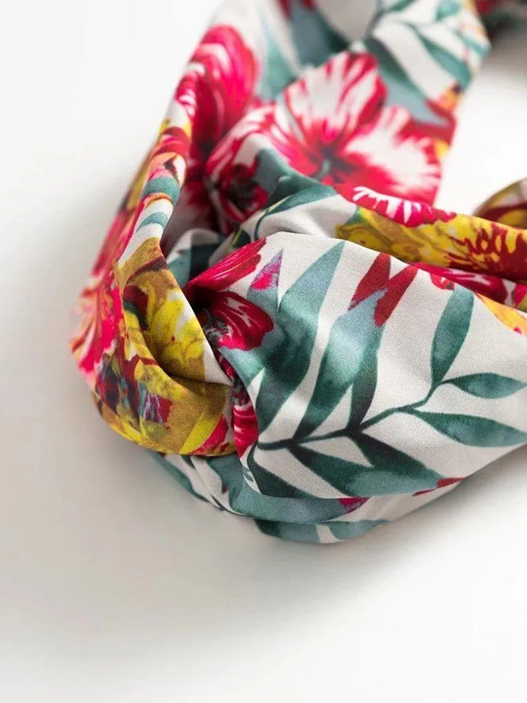 Floral Print Turban Headband