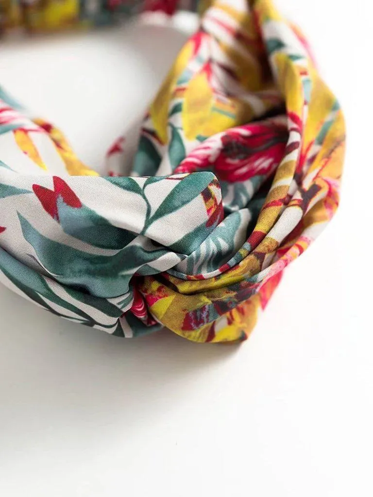 Floral Print Turban Headband