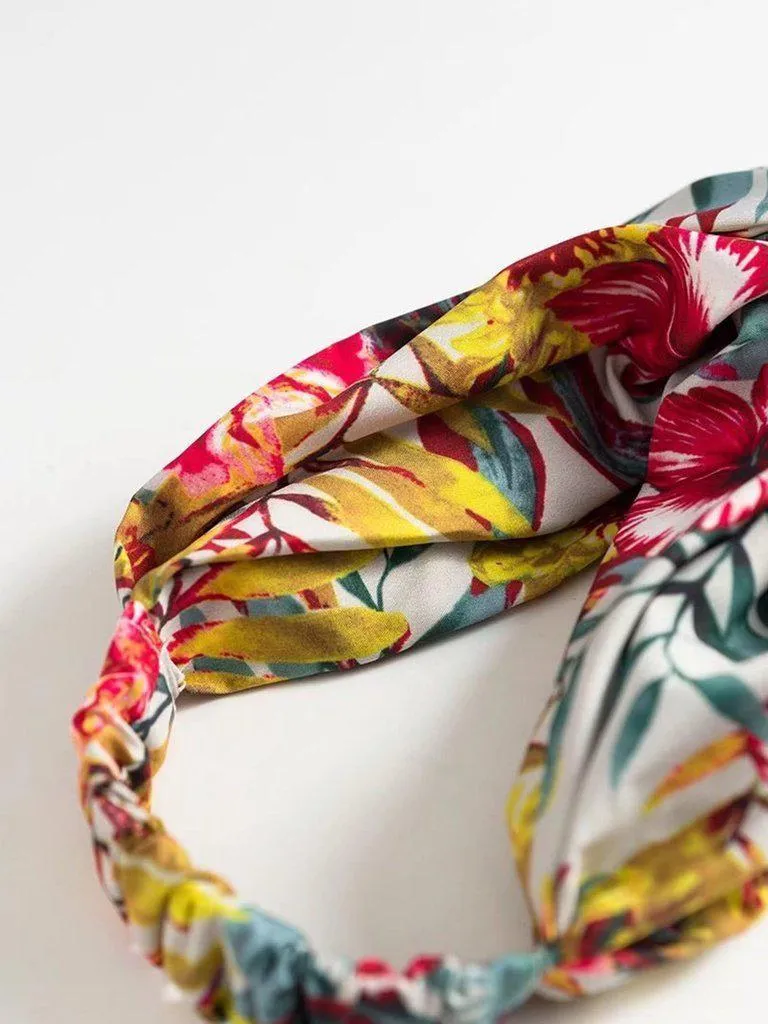 Floral Print Turban Headband