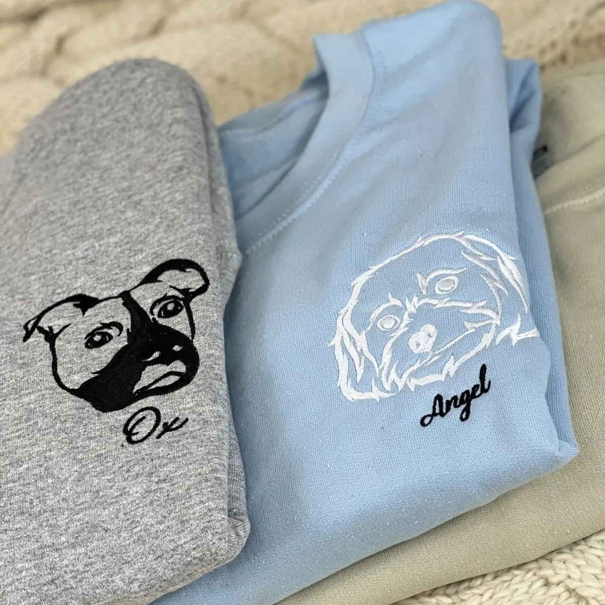 Golden Retriever Sweatshirt or Hoodie, Custom Embroidered Gift from Photo Name