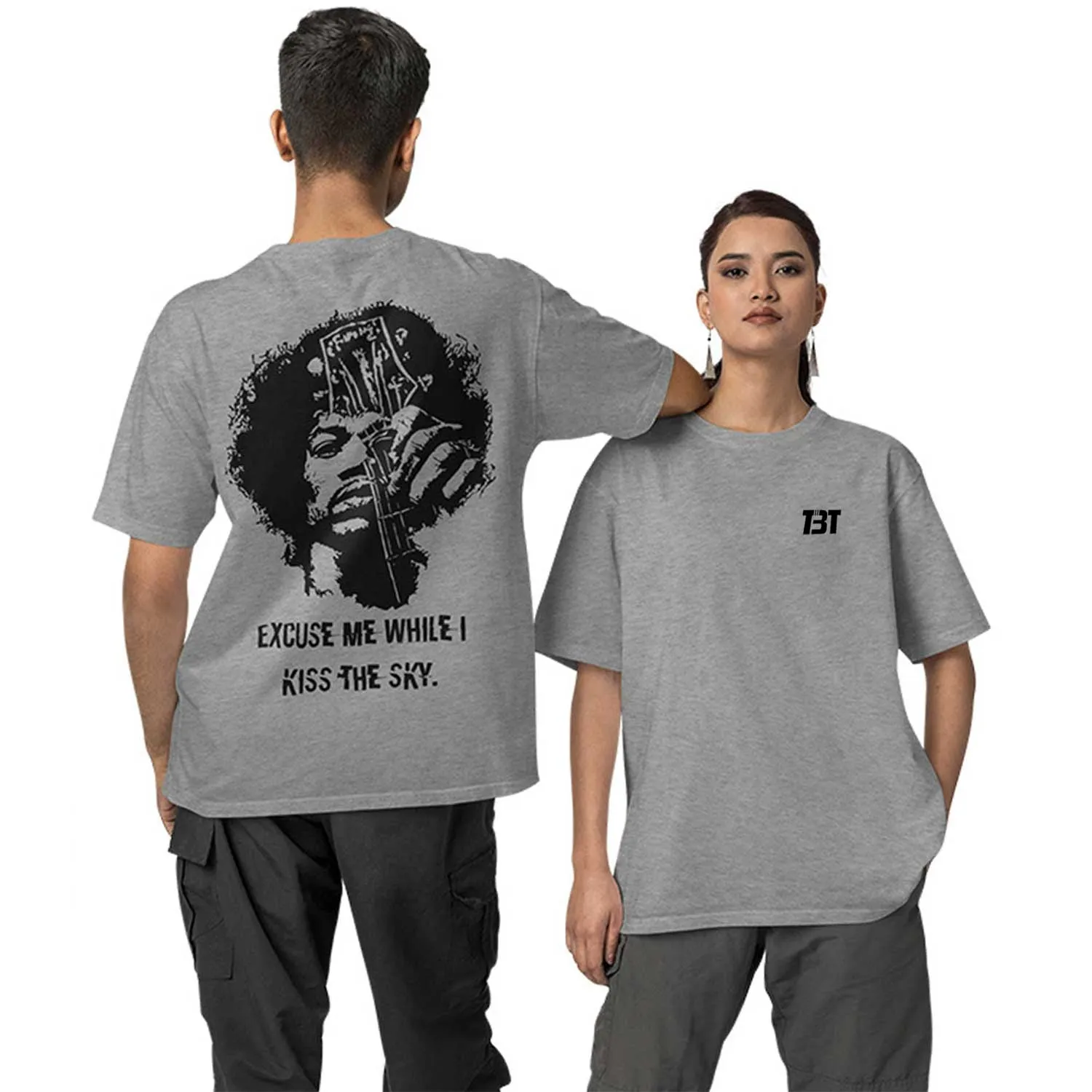 Jimi Hendrix Oversized T shirt - Kiss The Sky