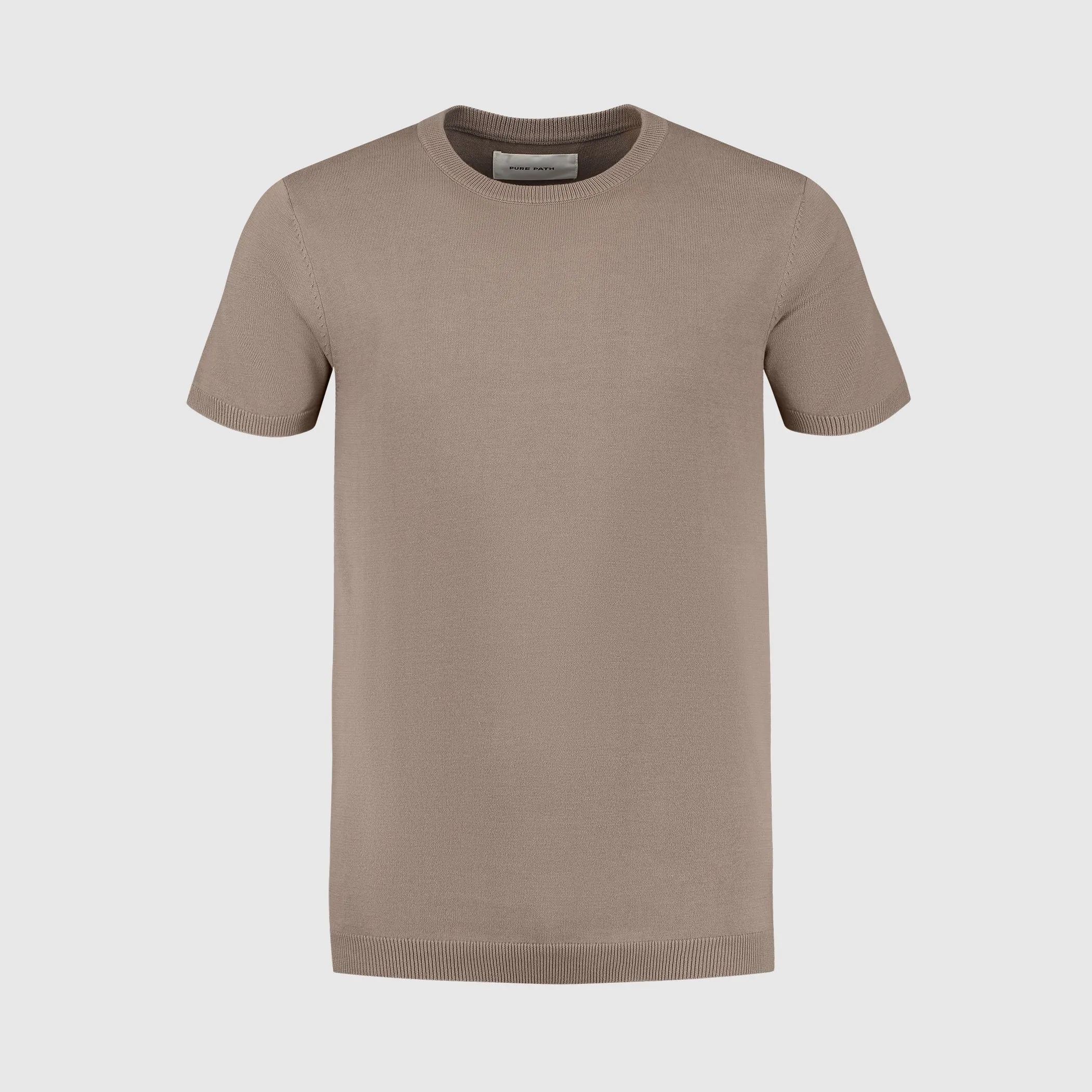 Knitwear T-shirt | Taupe
