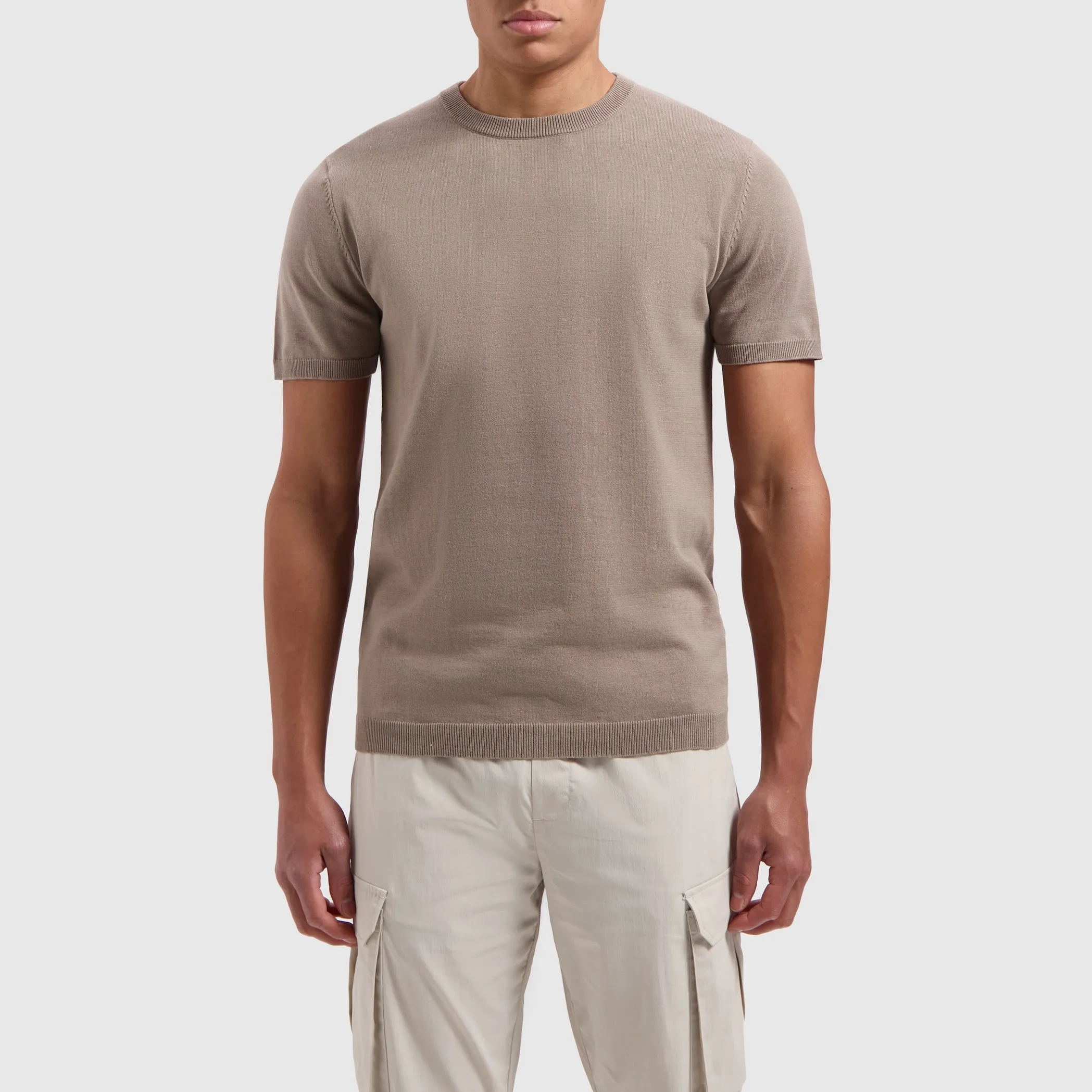 Knitwear T-shirt | Taupe