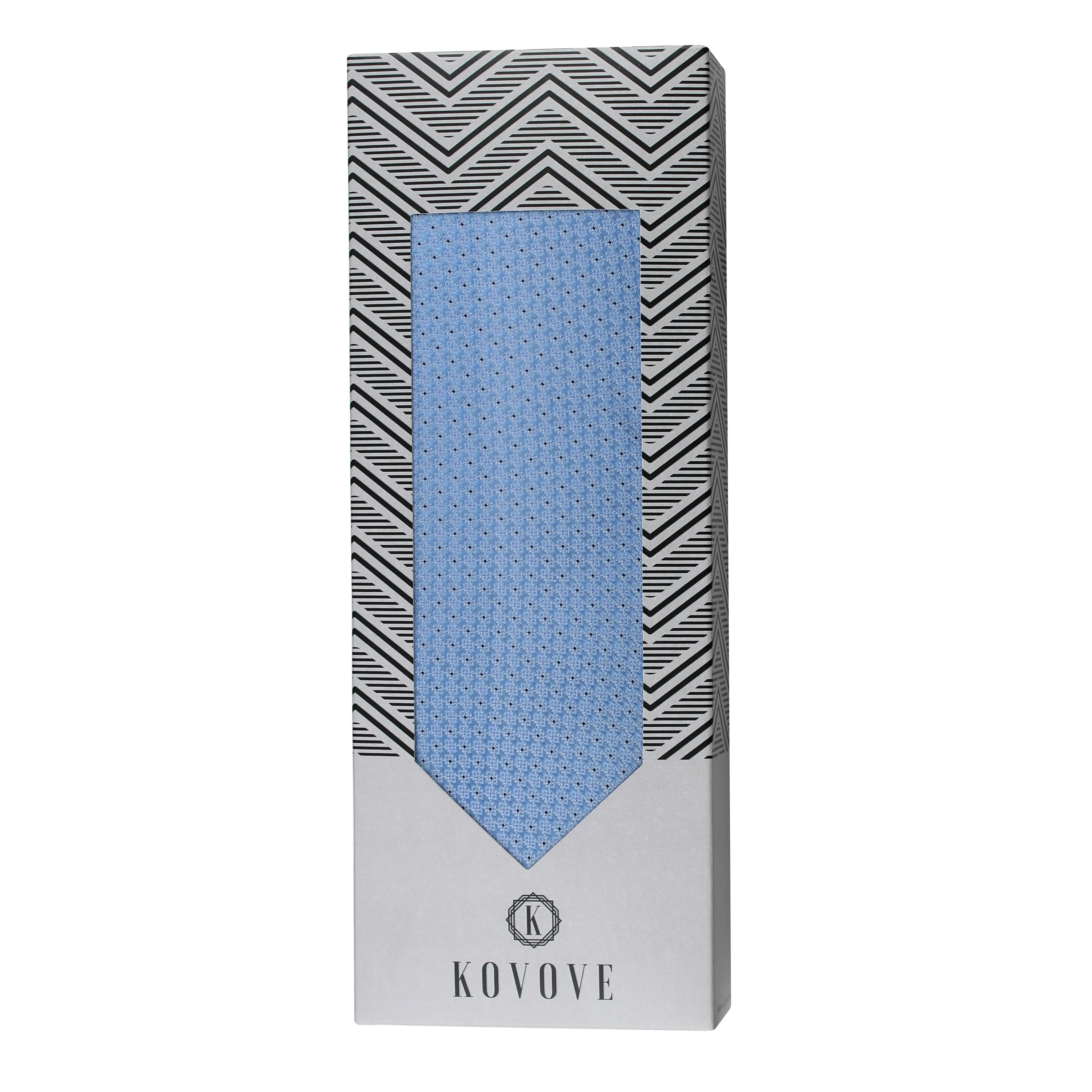 Kovove Glorious Cyan Polka Dot Neck Tie For Men