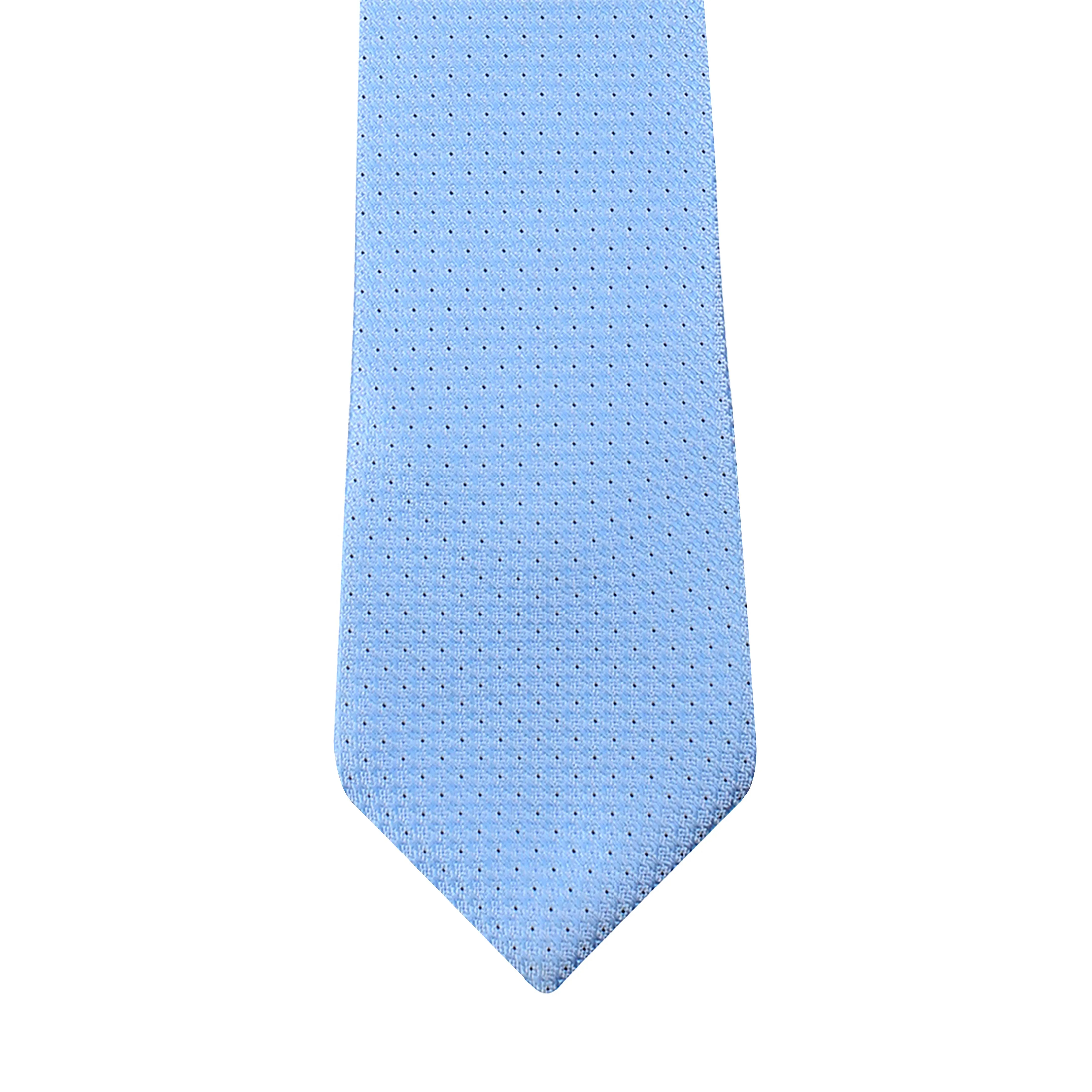 Kovove Glorious Cyan Polka Dot Neck Tie For Men
