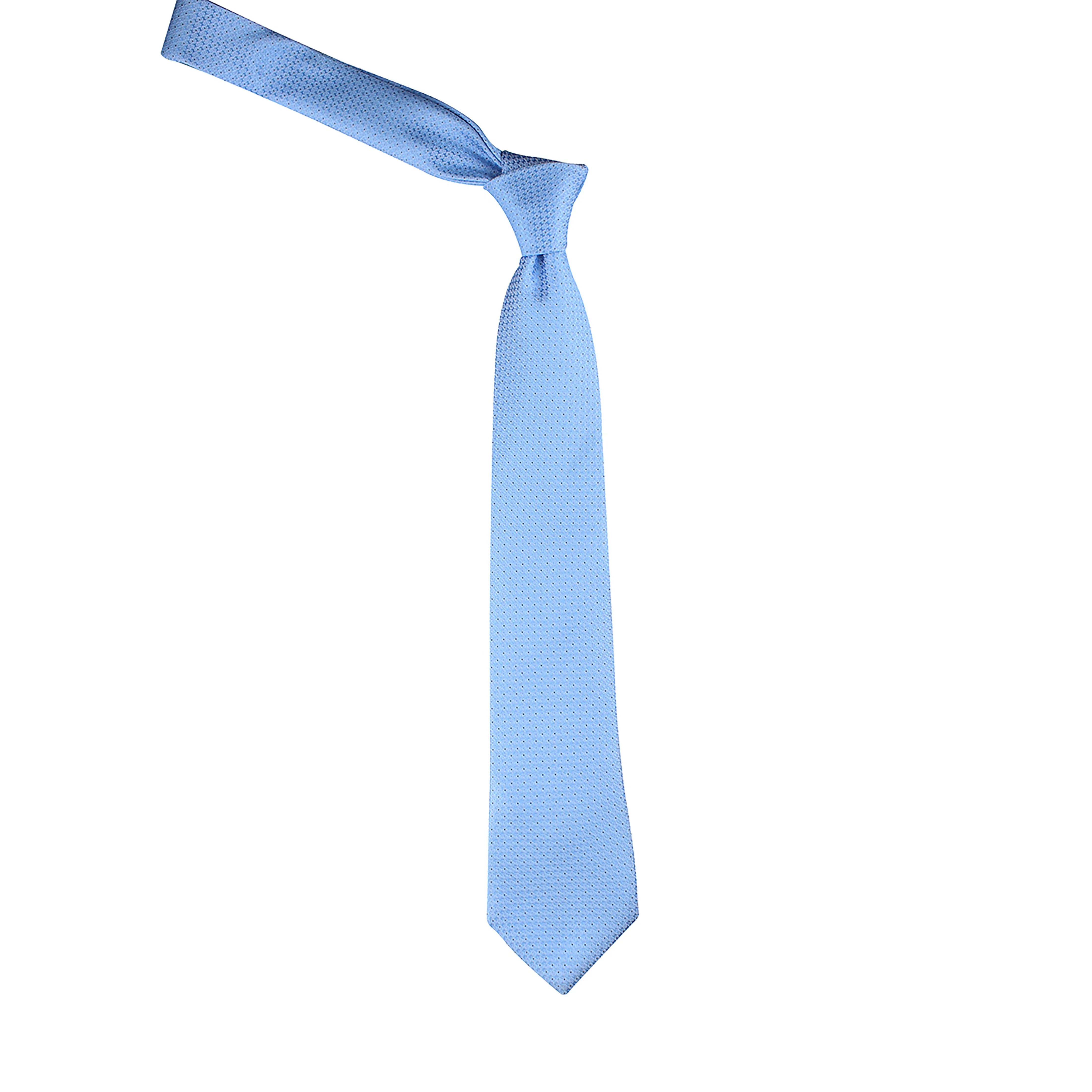 Kovove Glorious Cyan Polka Dot Neck Tie For Men