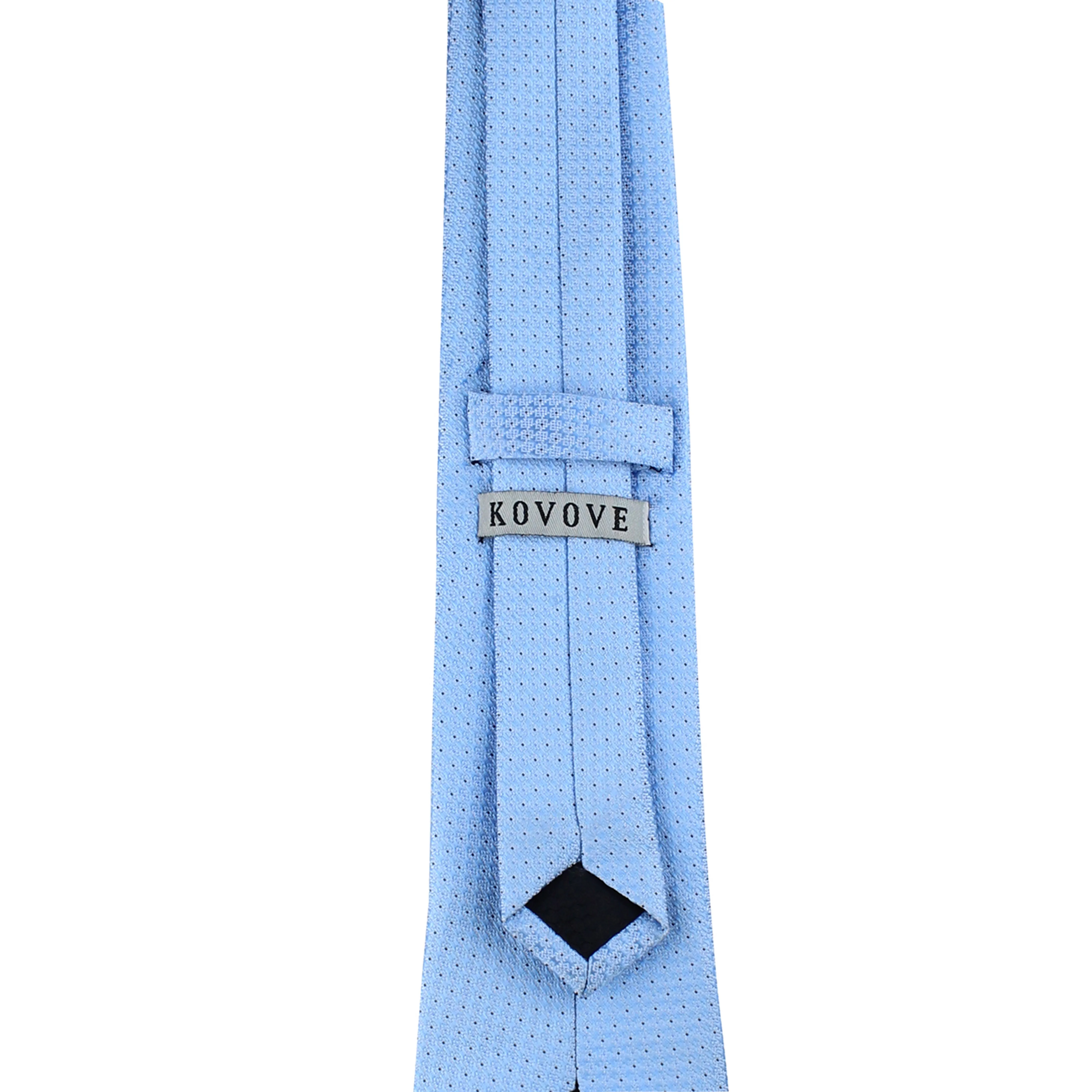 Kovove Glorious Cyan Polka Dot Neck Tie For Men