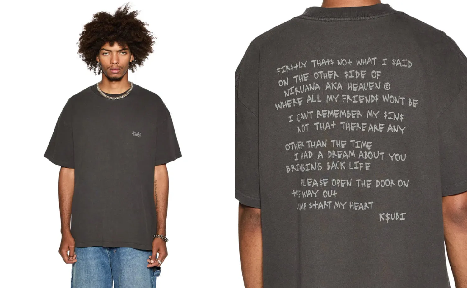 KSUBI - Hit List Ekcess Tee - Faded Black