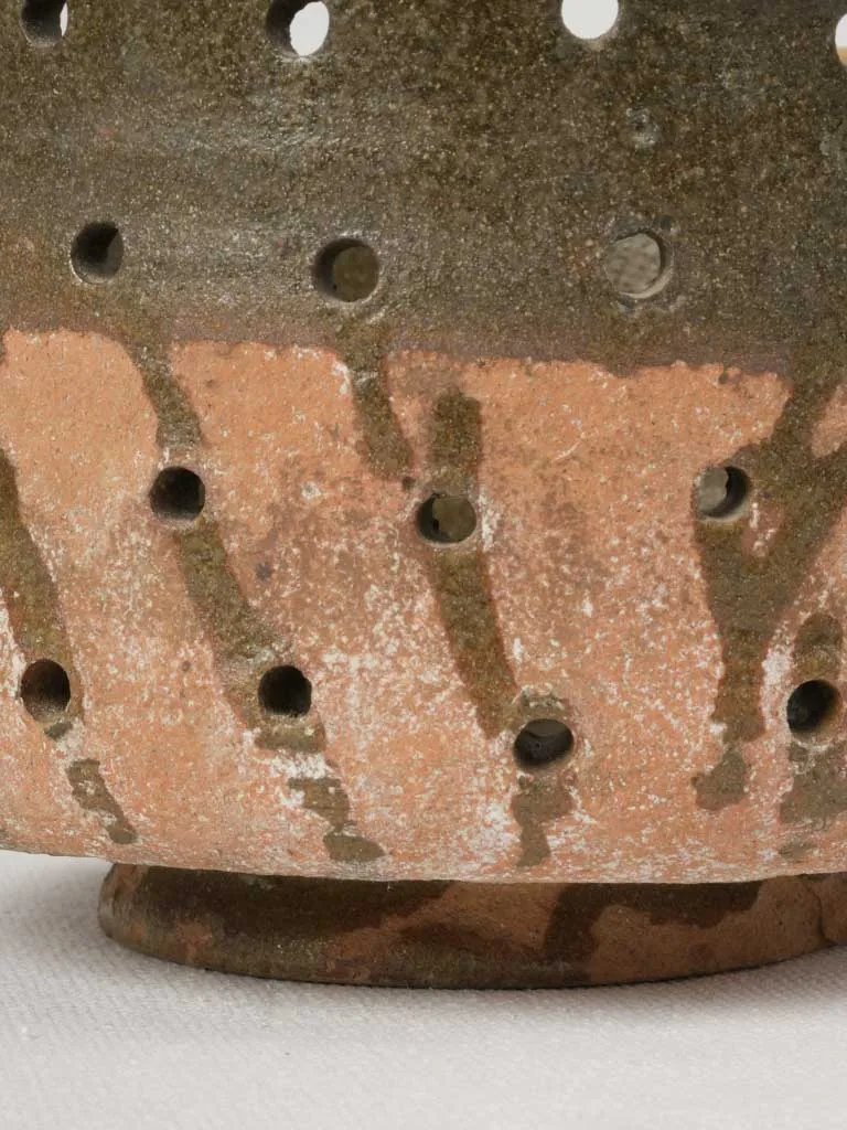 Late 19th-Century Terracotta "Faisselle" Cheese Strainer, 4¾"