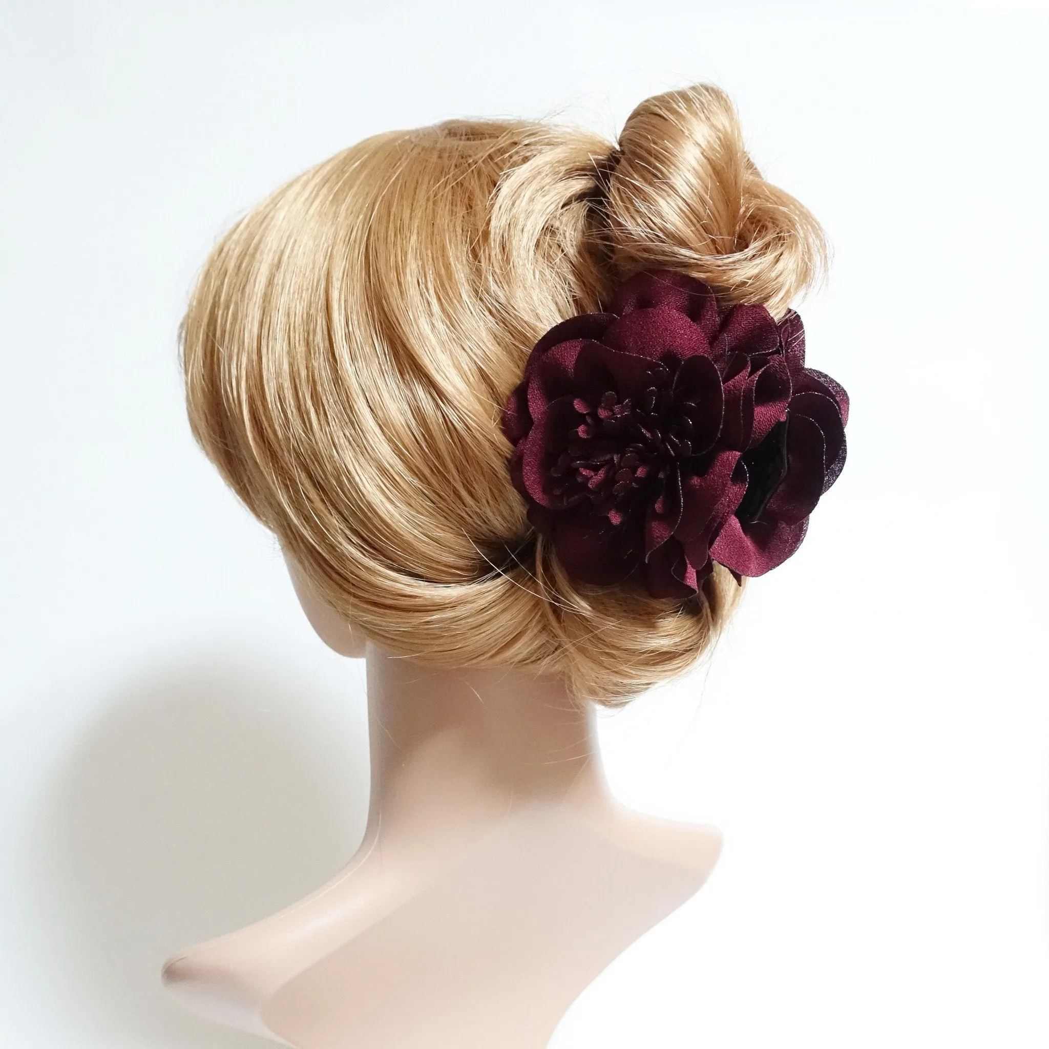 Long stamen pistil Flower Hair Jaw Claw Clip