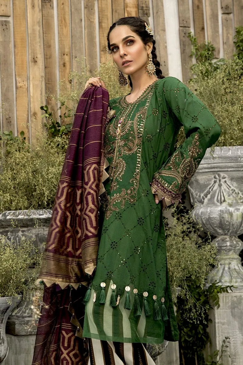 MARIA.B Lawn Eid Collection 2020 – 07 Emerald Green