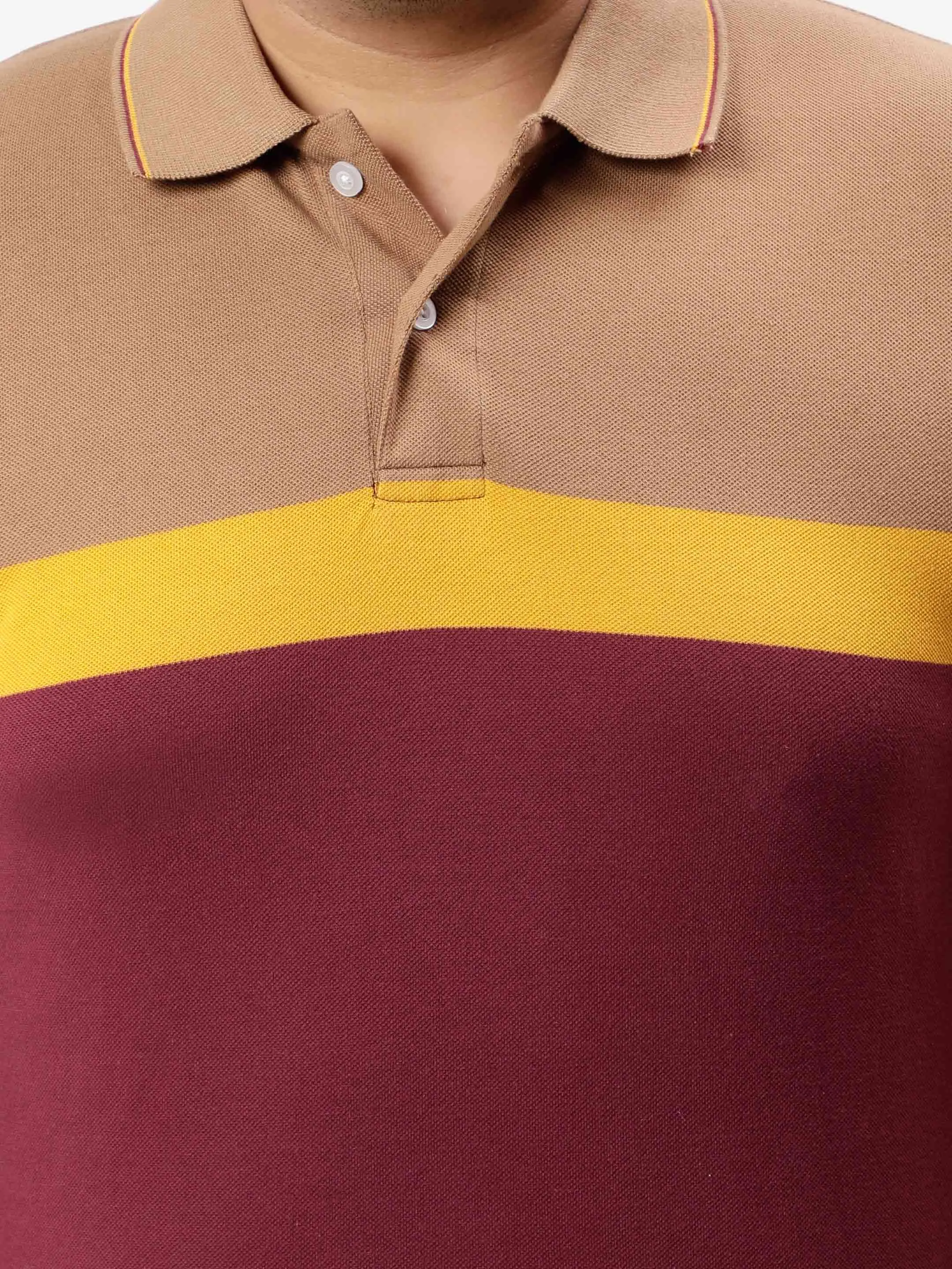 Maroon Multicolor Premium Polo T-shirt