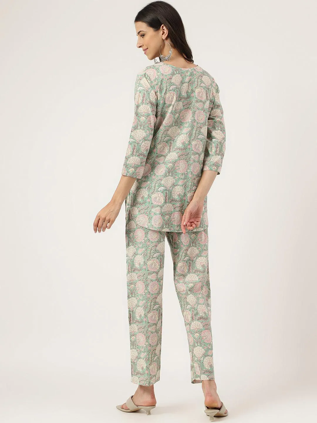 Mint Green Printed Loungewear/Nightwear